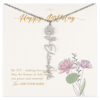 July Birth Month Flower Necklace Gifts