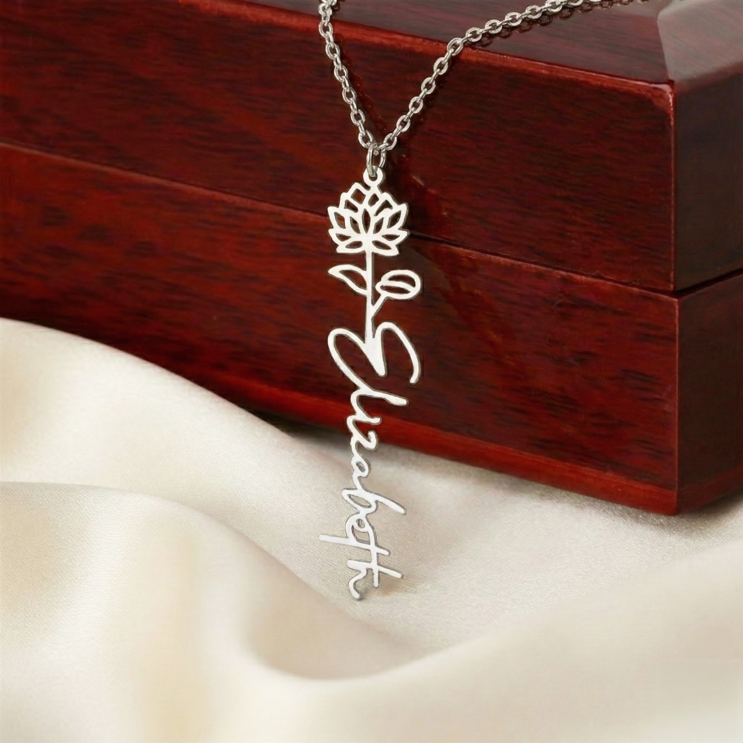 July Birth Month Flower Necklace Gifts - Image 4