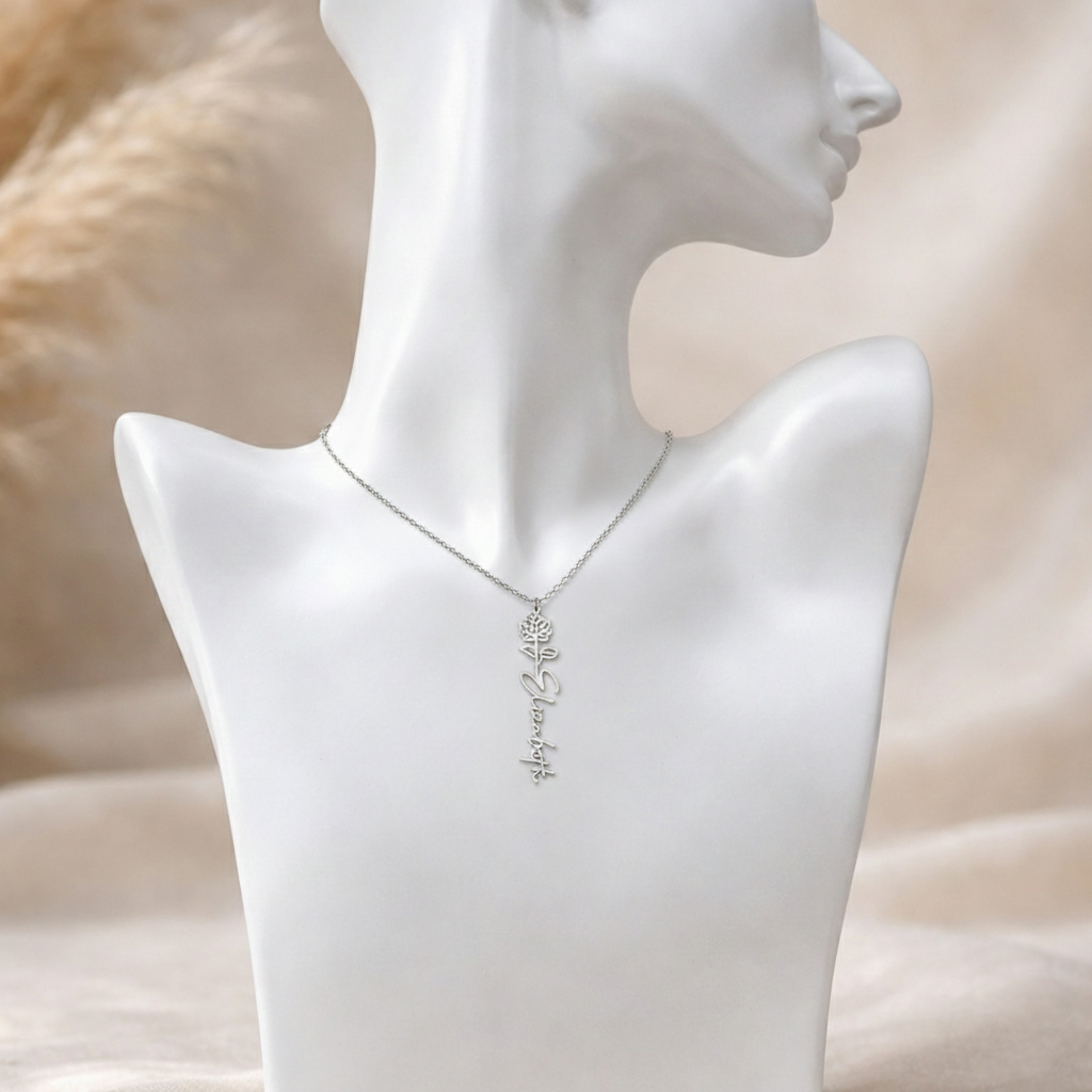July Birth Month Flower Necklace Gifts - Image 7