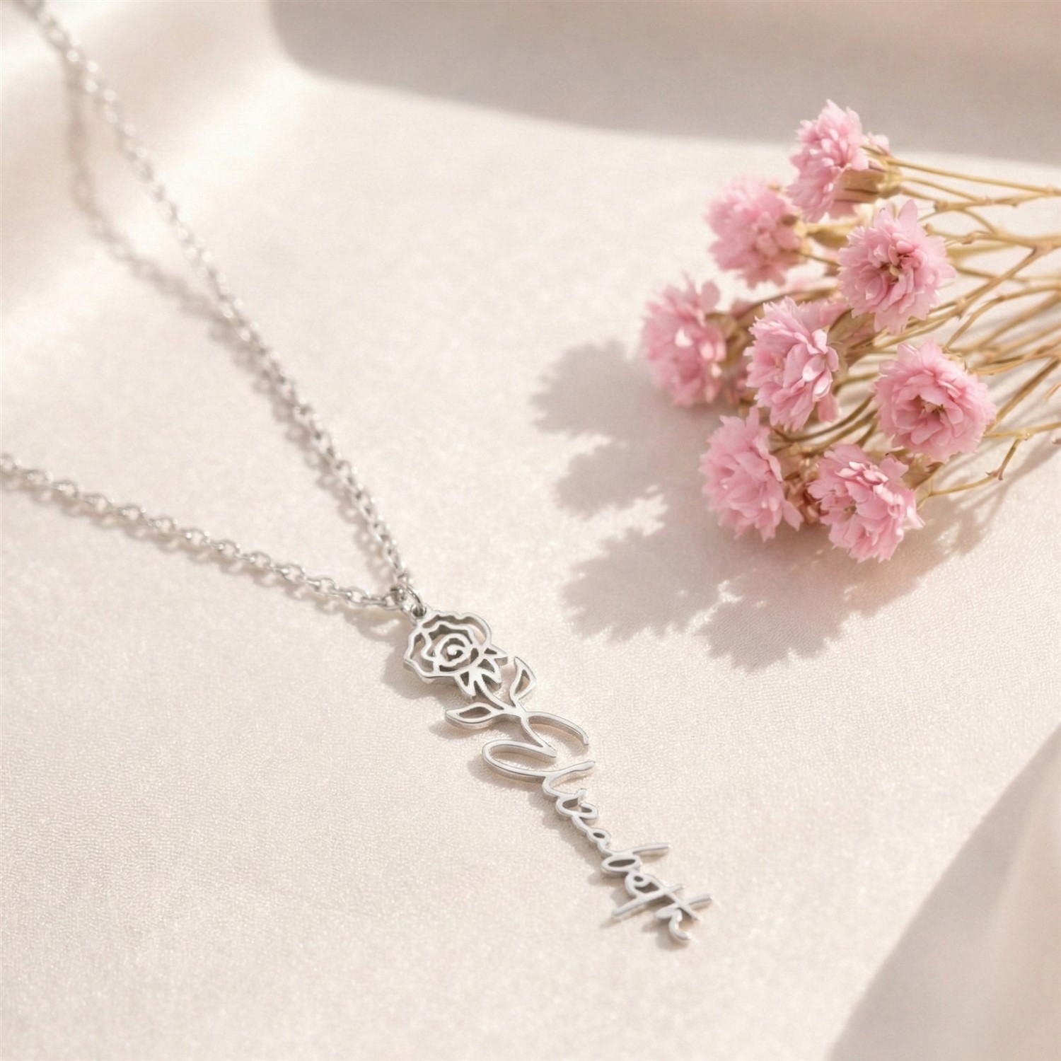June Birth Month Flower Necklace Gifts - Image 3