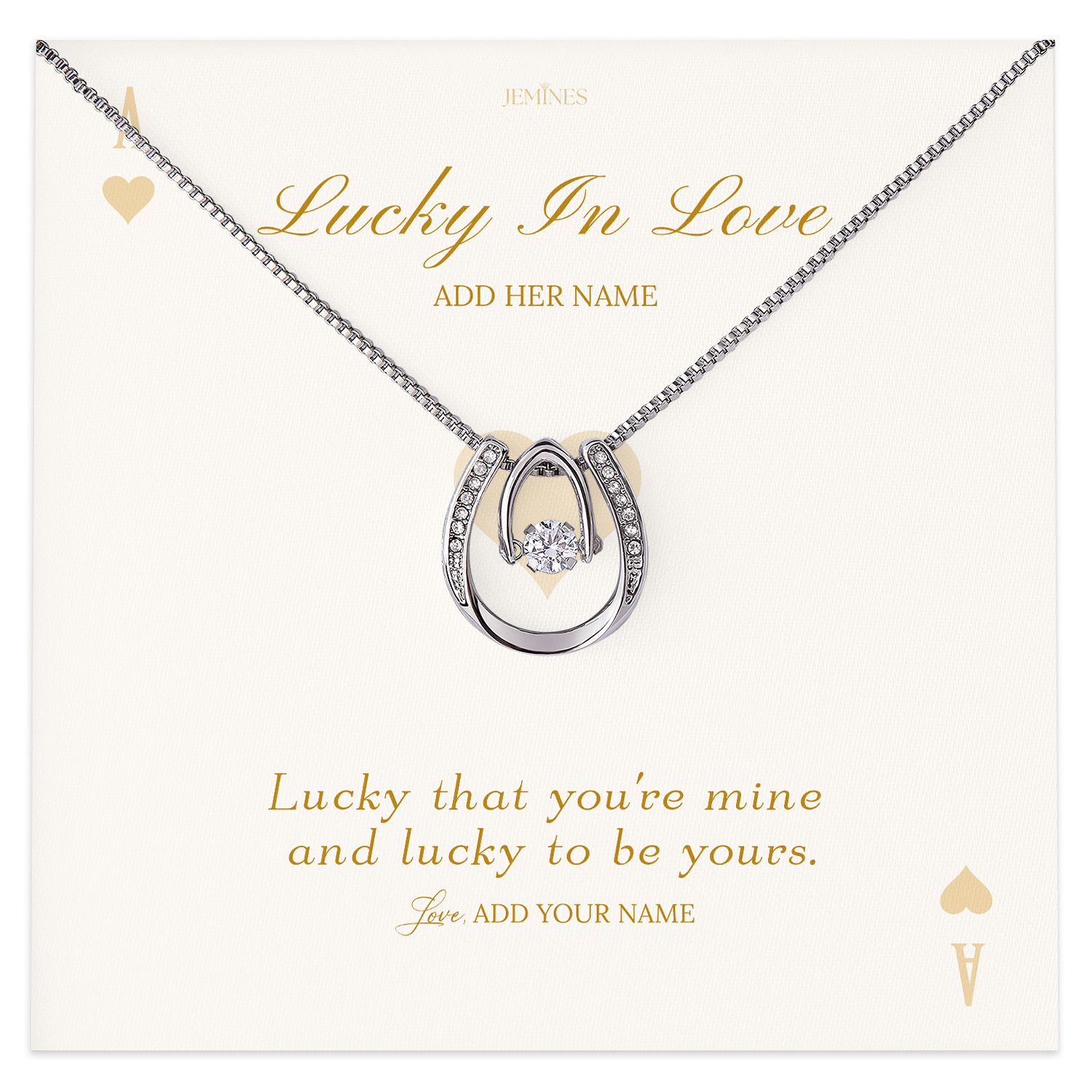 Lucky in Love Necklace with Message Card Gifts