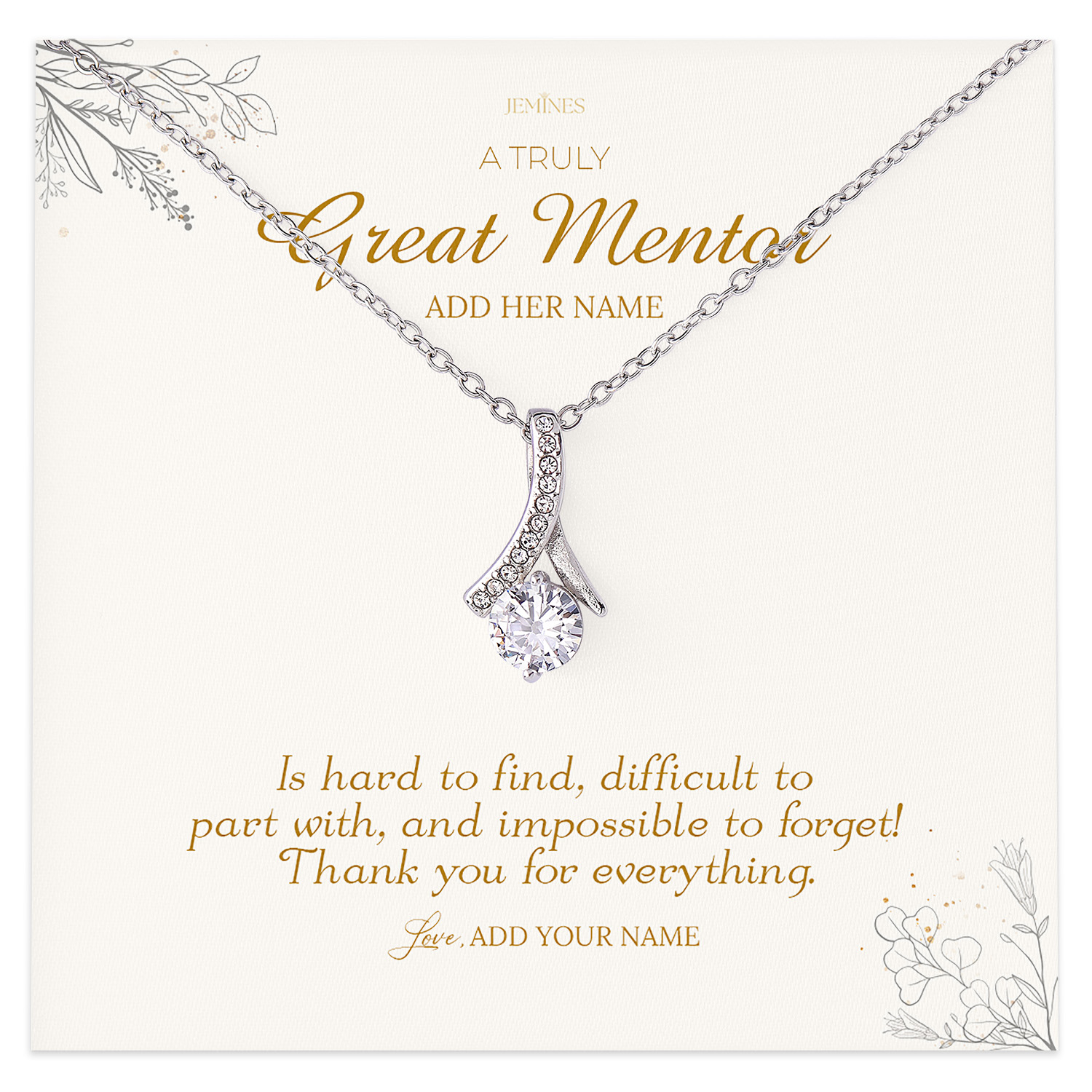 Mentor Appreciation Necklace Gifts