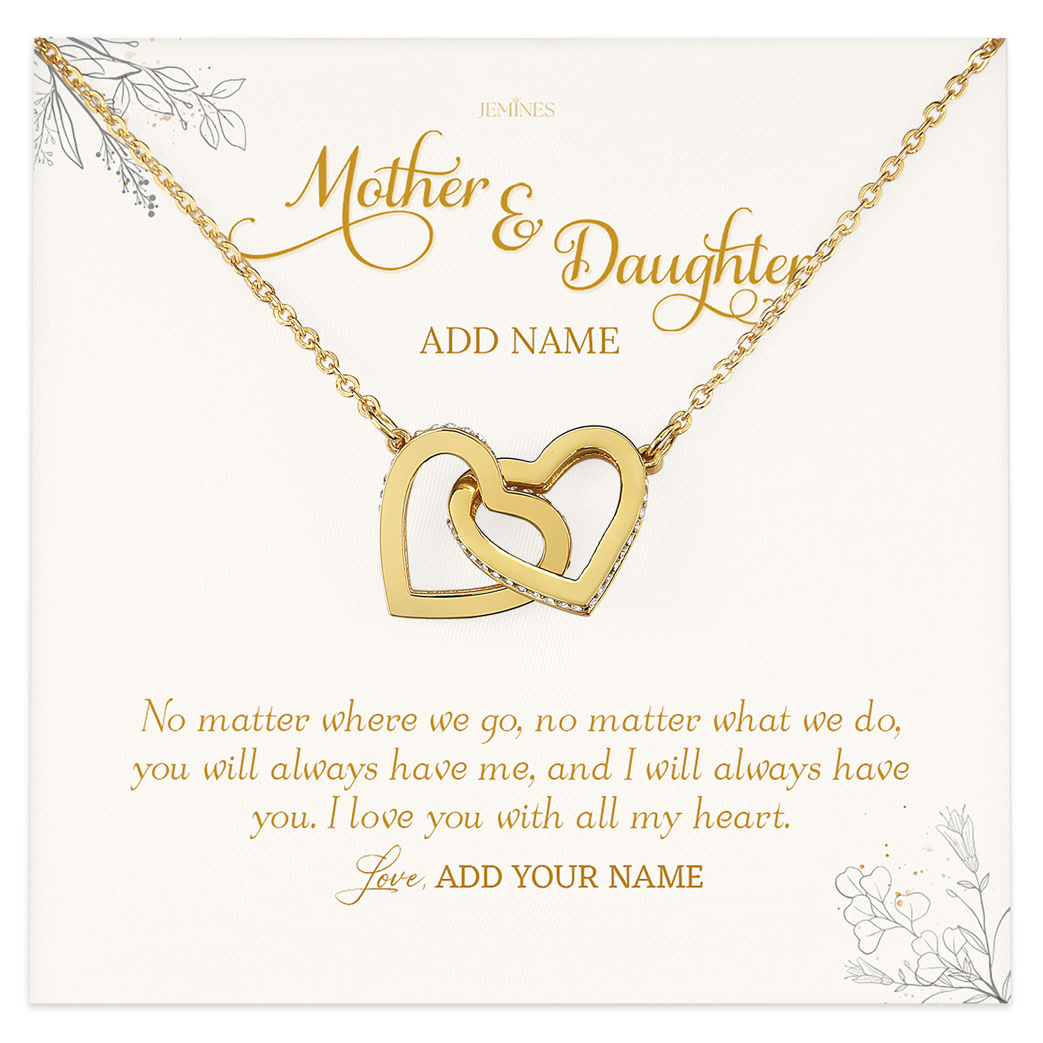 Mother & Daughter Necklace Personalized Gifts