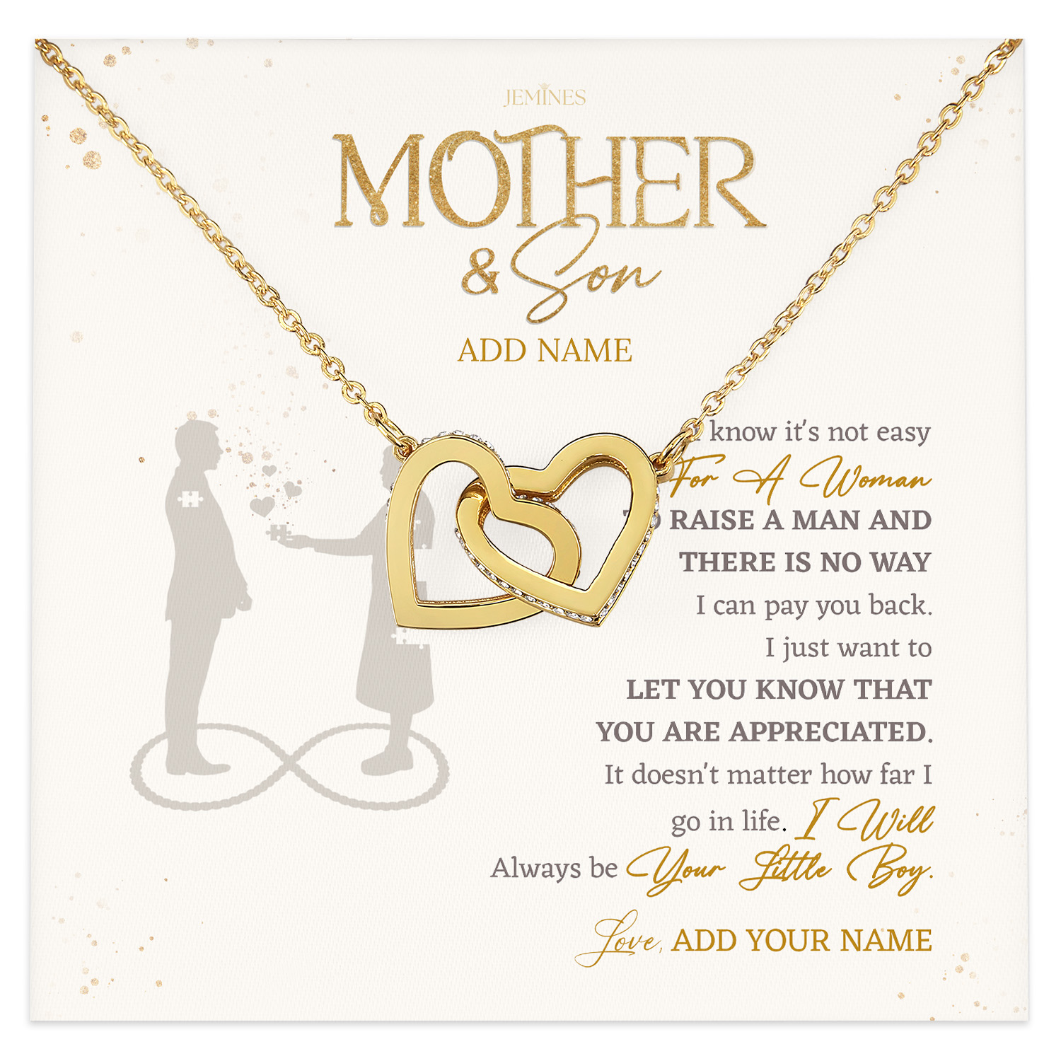 Mother & Son Necklace Personalized Gifts