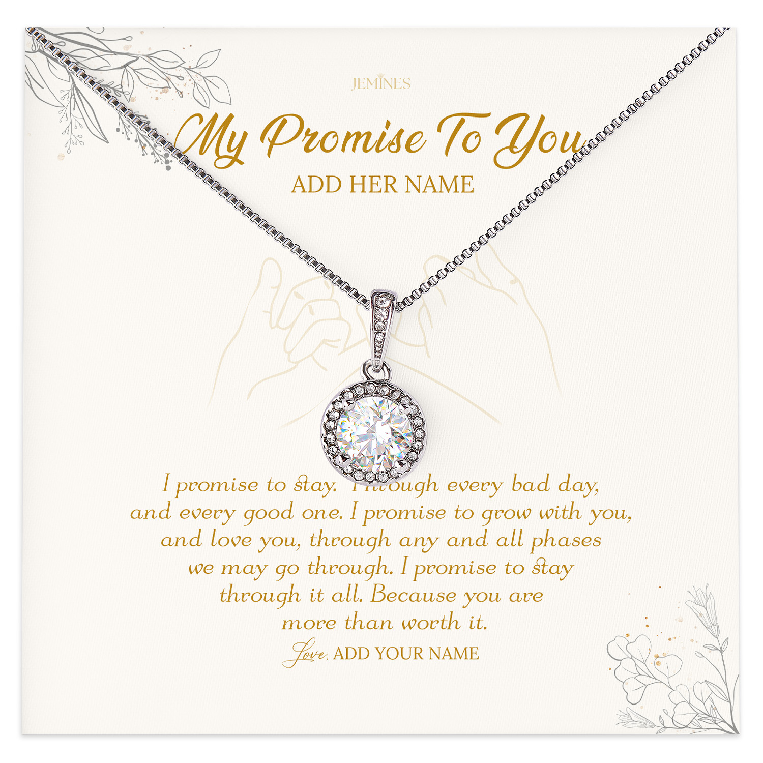 My Promise Necklace Personalized Gifts