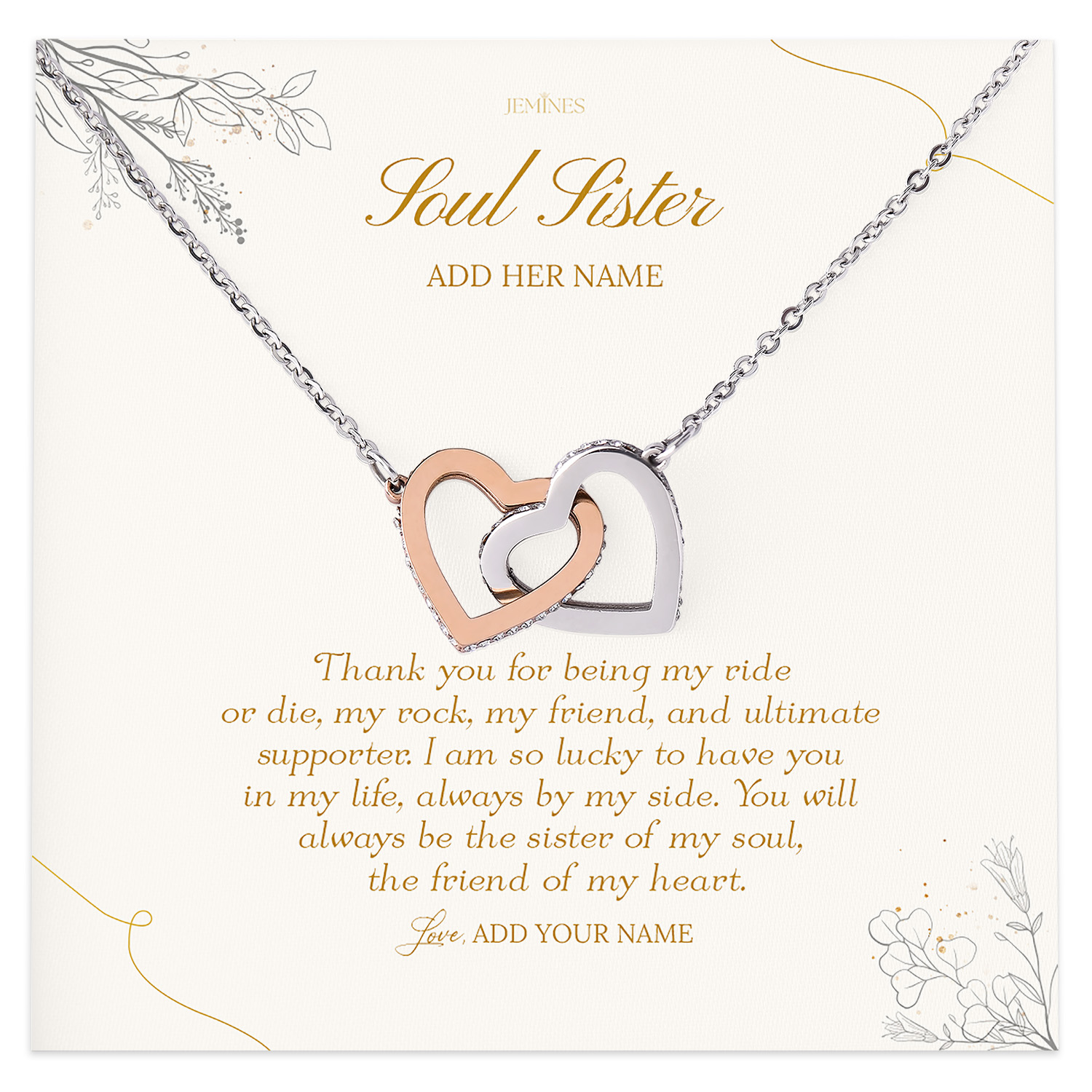 Soul Sister Necklace Personalized Gifts