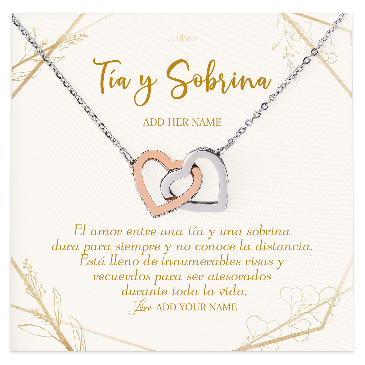 T?a y Sobrina Necklace Personalized Gifts
