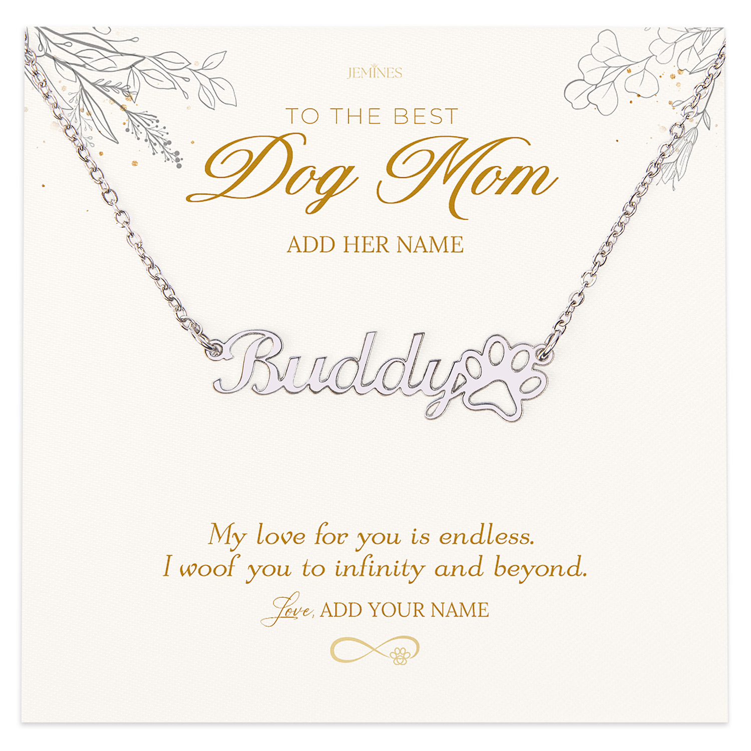 To The Best Dog Mom Necklace Personalized Gifts